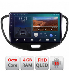 Navigatie dedicata Edonav Hyundai I10 2007-2013  Android radio gps internet quad core 4+64 carplay android auto KIT-i10-2007+EDT-E309v3