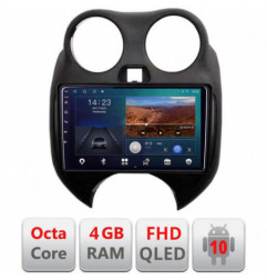 Navigatie dedicata Edonav Nissan Micra 2010-2014  Android radio gps internet quad core 4+64 carplay android auto KIT-micra2010+EDT-E309v3