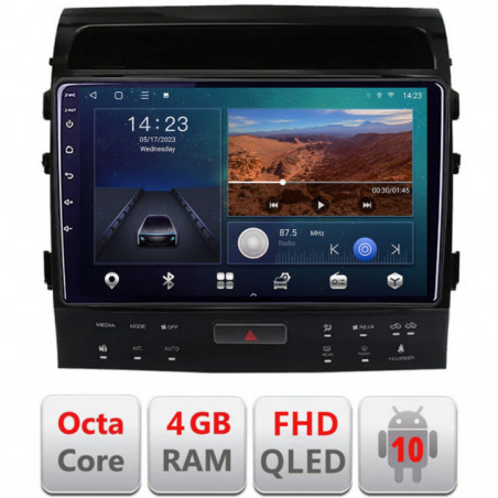 Navigatie dedicata Edonav Toyota Landcruiser 200 V8 2007-2015 cu navi si 360  Android radio gps internet quad core 4+64 carplay android auto KIT-381-360+EDT-E309v3