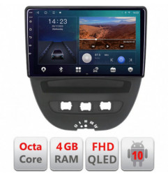Navigatie dedicata Edonav Citroen C1 Peugeot 107 Toyota Aygo 2005-2014  Android radio gps internet quad core 4+64 carplay android auto KIT-C1+EDT-E310v3