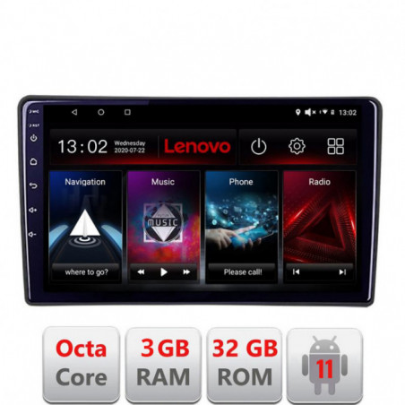 Navigatie dedicata Fiat Tipo 2020-  Android radio gps internet Lenovo Octa Core 3+32 Kit-tipo2022+EDT-E509-lite