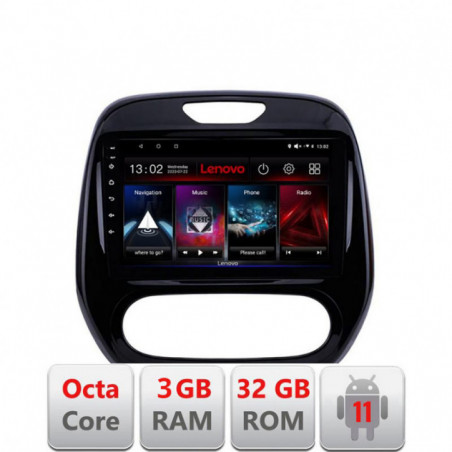 Navigatie dedicata Renault Captur D-CAPTUR Lenovo Octa Core cu Android Radio Bluetooth Internet GPS WIFI DSP 3+32 GB 4G KIT-CAP