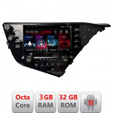 Navigatie dedicata Toyota Camry 2017-2021 V2 Lenovo Octa Core cu Android Radio Bluetooth Internet GPS WIFI DSP 3+32 GB 4G kit-c