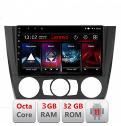 Navigatie dedicata BMW Seria 1 E87 2007-2011 clima manuala Lenovo Octa Core cu Android Radio Bluetooth Internet 3+32GB