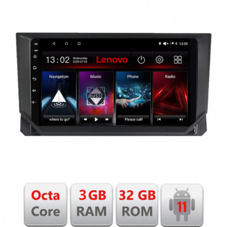 Navigatie dedicata Seat Arona  Lenovo Octa Core cu Android Radio Bluetooth Internet GPS WIFI DSP 3+32 GB 4G kit-arona+EDT-E509-