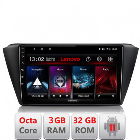 Navigatie dedicata Skoda Fabia 2015- D-541  Lenovo Octa Core cu Android Radio Bluetooth Internet GPS WIFI DSP 3+32 GB 4G KIT-54