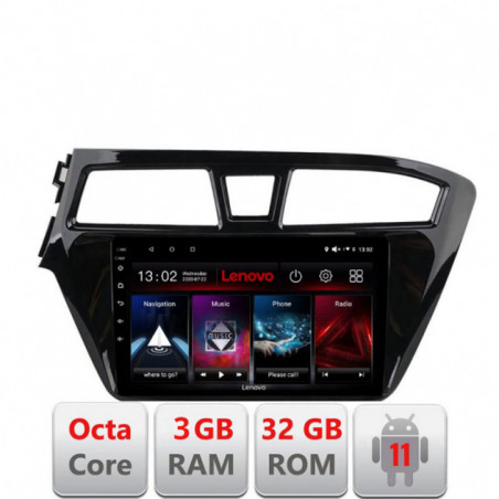 Navigatie dedicata Hyundai i20 2015-2018 D-517 Lenovo Octa Core cu Android Radio Bluetooth Internet GPS WIFI DSP 3+32 GB 4G KIT