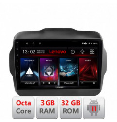 Navigatie dedicata  Jeep Renegade 2015-2017 D-500 Lenovo Octa Core cu Android Radio Bluetooth Internet GPS WIFI DSP 3+32 GB 4G