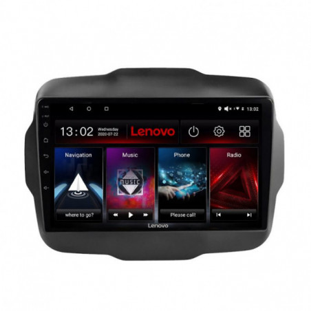 Navigatie dedicata  Jeep Renegade 2015-2017 D-500 Lenovo Octa Core cu Android Radio Bluetooth Internet GPS WIFI DSP 3+32 GB 4G