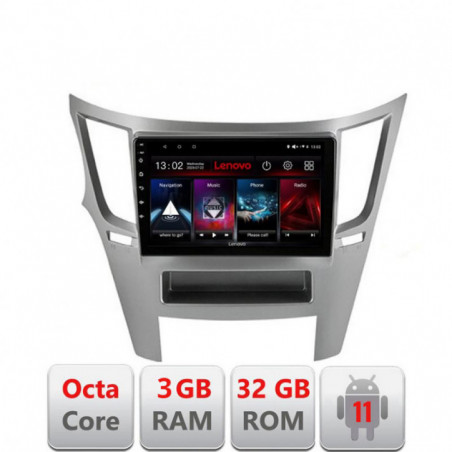 Navigatie dedicata Subaru Legacy 2010-2015 D-458 Lenovo Octa Core cu Android Radio Bluetooth Internet GPS WIFI DSP 3+32 GB 4G K