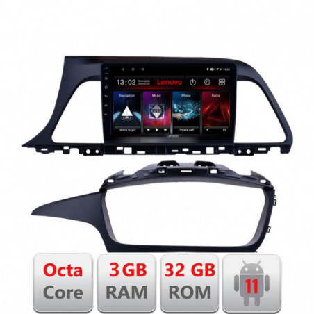 Navigatie dedicata Hyundai Sonata D-417 Lenovo Octa Core cu Android Radio Bluetooth Internet GPS WIFI DSP 3+32 GB 4G KIT-417+ED