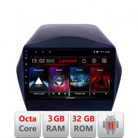 Navigatie dedicata Hyundai IX35 D-361 Lenovo Octa Core cu Android Radio Bluetooth Internet GPS WIFI DSP 3+32 GB 4G KIT-361+EDT-