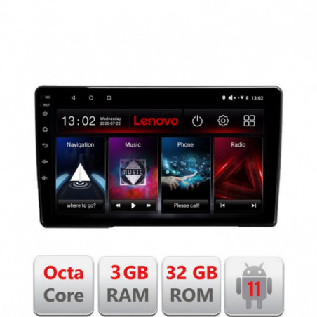 Navigatie dedicata Peugeot 308 2013-2018 D-308 Lenovo Octa Core cu Android Radio Bluetooth Internet GPS WIFI DSP 3+32 GB 4G KIT