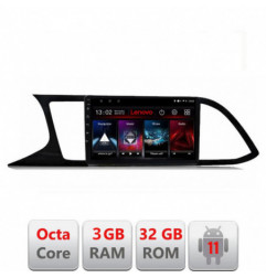 Navigatie dedicata Seat Leon MIB D-306 Lenovo Octa Core cu Android Radio Bluetooth Internet GPS WIFI DSP 3+32 GB 4G KIT-306+EDT