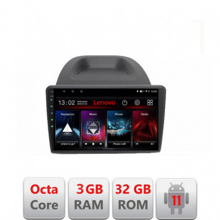 Navigatie dedicata Ford Fiesta D-256 Lenovo Octa Core cu Android Radio Bluetooth Internet GPS WIFI DSP 3+32 GB 4G KIT-256+EDT-E