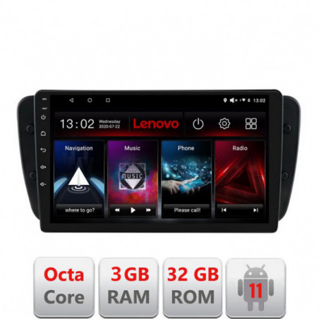 Navigatie dedicata Seat Ibiza 2008-2014 D-246 Lenovo Octa Core cu Android Radio Bluetooth Internet GPS WIFI DSP 3+32 GB 4G KIT-
