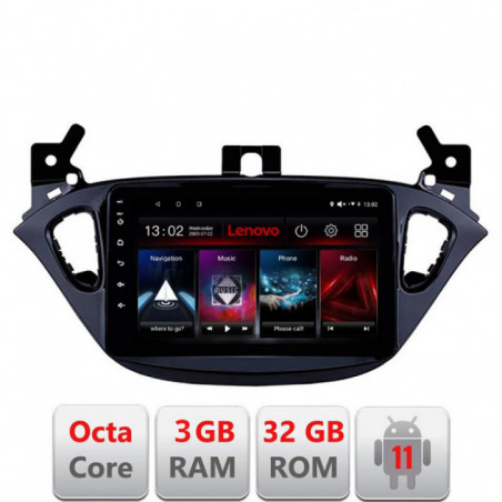 Navigatie dedicata Opel Corsa 2013-2016 D-corsa Lenovo Octa Core cu Android Radio Bluetooth Internet GPS WIFI DSP 3+32 GB 4G ki