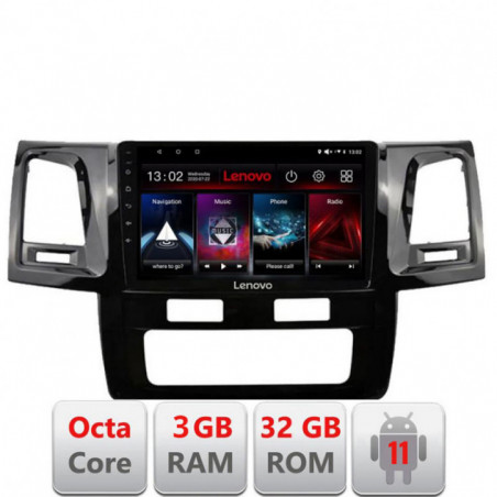 Navigatie dedicata Toyota Hilux 2008-2014 D-143 Lenovo Octa Core cu Android Radio Bluetooth Internet GPS WIFI DSP 3+32 GB 4G KI