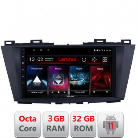 Navigatie dedicata Mazda 5 2010-2017 D-117 Lenovo Octa Core cu Android Radio Bluetooth Internet GPS WIFI DSP 3+32 GB 4G KIT-117