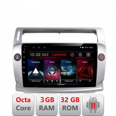 Navigatie dedicata Citroen C4 D-088 Lenovo Octa Core cu Android Radio Bluetooth Internet GPS WIFI DSP 3+32 GB 4G KIT-088+EDT-E5