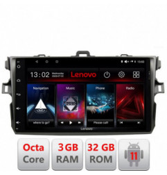 Navigatie dedicata Toyota Corolla 2007-2013 D-063 Lenovo Octa Core cu Android Radio Bluetooth Internet GPS WIFI DSP 3+32 GB 4G