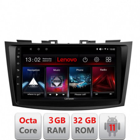 Navigatie dedicata Suzuki Swift 2011-2019 D-179 Lenovo Octa Core cu Android Radio Bluetooth Internet GPS WIFI DSP 3+32 GB 4G KI