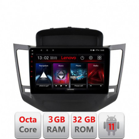Navigatie dedicata Chevrolet Cruze 2009- D-045 Lenovo Octa Core cu Android Radio Bluetooth Internet GPS WIFI DSP 3+32 GB 4G KIT