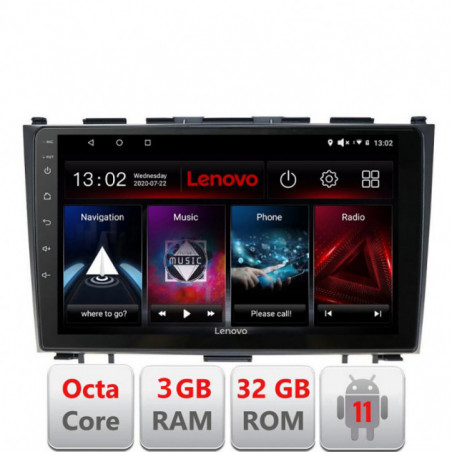 Navigatie dedicata Honda CR-V 2006-2012 D-009 Lenovo Octa Core cu Android Radio Bluetooth Internet GPS WIFI DSP 3+32 GB 4G KIT-