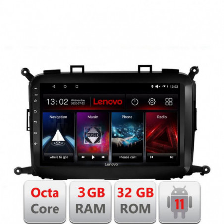 Navigatie dedicata Kia Carens 2013-2018 D-2023 Lenovo Octa Core cu Android Radio Bluetooth Internet GPS WIFI DSP 3+32 GB 4G KIT
