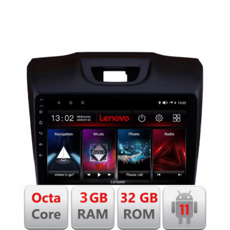Navigatie dedicata Isuzu D-Max D-2234 Lenovo Octa Core cu Android Radio Bluetooth Internet GPS WIFI DSP 3+32 GB 4G KIT-2234+EDT