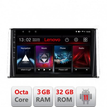 Navigatie dedicata Toyota Auris dupa 2017 D-Auris Lenovo Octa Core cu Android Radio Bluetooth Internet GPS WIFI DSP 3+32 GB 4G