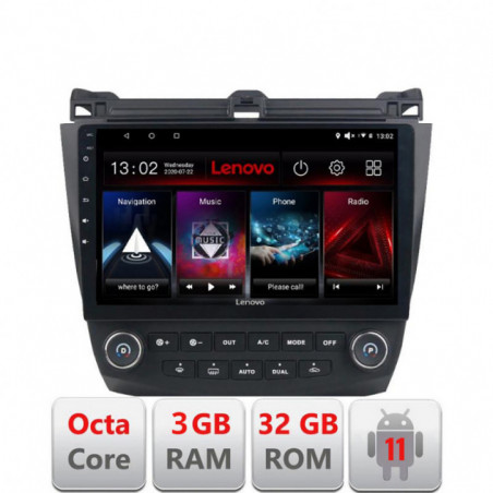 Navigatie dedicata Honda Accord 2004-2008 D-ACCORD Lenovo Octa Core cu Android Radio Bluetooth Internet GPS WIFI DSP 3+32 GB 4G