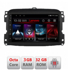 Navigatie dedicata Fiat 500 2015-2021 Lenovo Octa Core cu Android Radio Bluetooth Internet GPS WIFI DSP 3+32 GB 4G KIT-500new+E