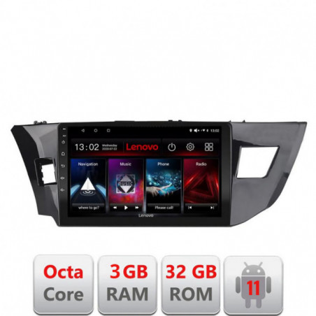 Navigatie dedicata Toyota Corolla 2013-2017 D-470 Lenovo Octa Core cu Android Radio Bluetooth Internet GPS WIFI DSP 3+32 GB 4G