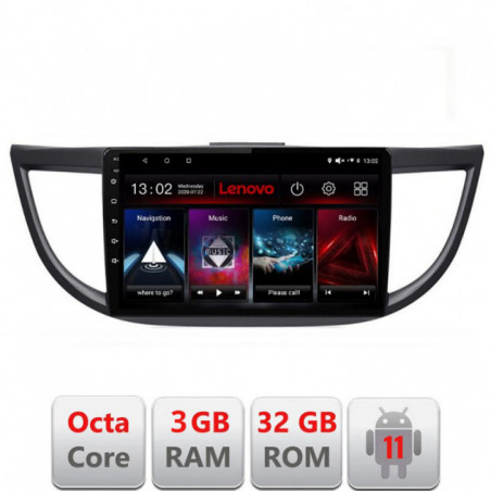 Navigatie dedicata Honda CRV 2012-2016 D-469 Lenovo Octa Core cu Android Radio Bluetooth Internet GPS WIFI DSP 3+32 GB 4G KIT-4