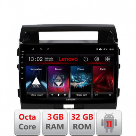 Navigatie dedicata Toyota Land Cruiser L200 D-381 Lenovo Octa Core cu Android Radio Bluetooth Internet GPS WIFI DSP 3+32 GB 4G