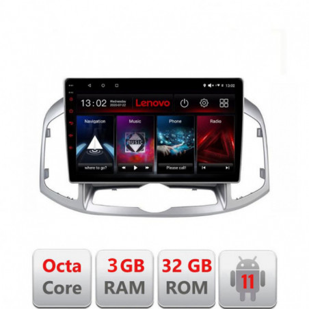 Navigatie dedicata Chevrolet Captiva 2012-2018 Manual Lenovo Octa Core cu Android Radio Bluetooth Internet GPS WIFI DSP 3+32GB