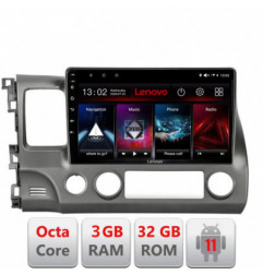 Navigatie dedicata Honda Civic 2005-2011 D-044 Lenovo Octa Core cu Android Radio Bluetooth Internet GPS WIFI DSP 3+32 GB 4G KIT