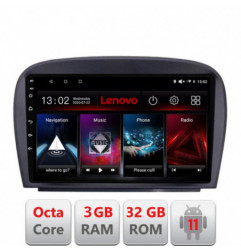 Navigatie dedicata Mercedes SL W230 2004-2011 D-W230 Lenovo Octa Core cu Android Radio Bluetooth Internet GPS WIFI DSP 3+32 GB