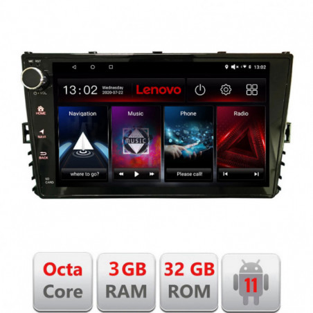 Navigatie dedicata VW masini dupa 2018  Lenovo Octa Core cu Android Radio Bluetooth Internet GPS WIFI DSP 3+32 GB 4G kit-vw-uni