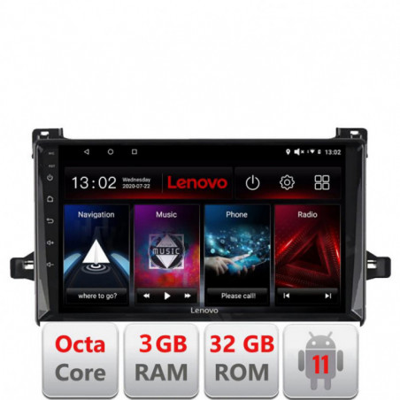 Navigatie dedicata Toyota Prius dupa 2015 D-TY50 Lenovo Octa Core cu Android Radio Bluetooth Internet GPS WIFI DSP 3+32 GB 4G K