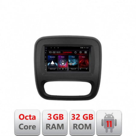 Navigatie dedicata Renault Trafic 2014-2017 D-rt09 Lenovo Octa Core cu Android Radio Bluetooth Internet GPS WIFI DSP 3+32 GB 4G