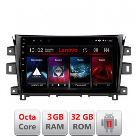 Navigatie dedicata Nissan Navara 2017- D-NAVARA17 Lenovo Octa Core cu Android Radio Bluetooth Internet GPS WIFI DSP 3+32 GB 4G