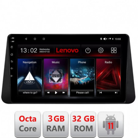 Navigatie dedicata Nissan Micra intre anii 2014-2019 Lenovo Octa Core cu Android Radio Bluetooth Internet GPS WIFI DSP 3+32 GB