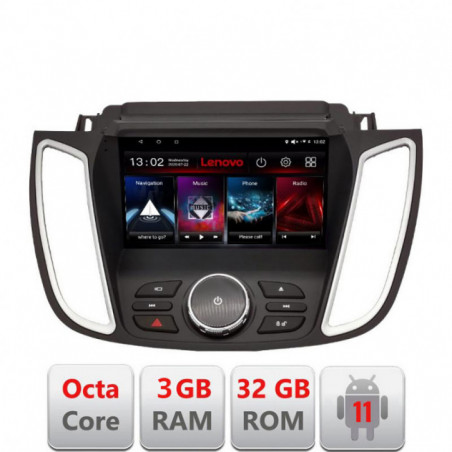 Navigatie dedicata Ford Kuga 2015-2020 SYNC2 si SYNC3 Lenovo Octa Core cu Android Radio Bluetooth Internet GPS WIFI DSP 3+32 GB