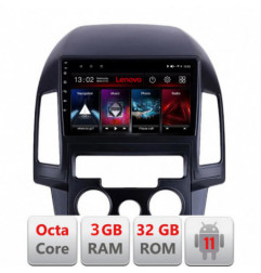 Navigatie dedicata Hyundai I30 2009-2012 clima manuala Lenovo Octa Core cu Android Radio Bluetooth Internet GPS WIFI 3+32GB