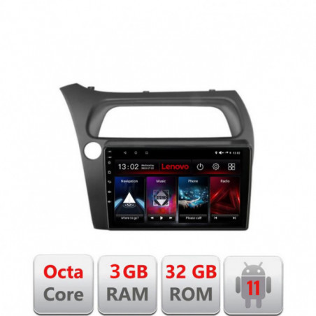 Navigatie dedicata Honda Civic Hatchback 2006-2012 Lenovo Octa Core cu Android Radio Bluetooth Internet GPS WIFI 3+32GB