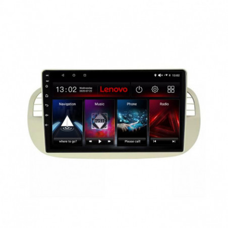 Navigatie dedicata Fiat 500 intre anii 2007-2015 Lenovo Octa Core cu Android Radio Bluetooth Internet GPS WIFI DSP 3+32 GB 4G K