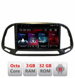 Navigatie dedicata Fiat Doblo 2015-2018 D-DOBLO15 Lenovo Octa Core cu Android Radio Bluetooth Internet GPS WIFI DSP 3+32 GB 4G
