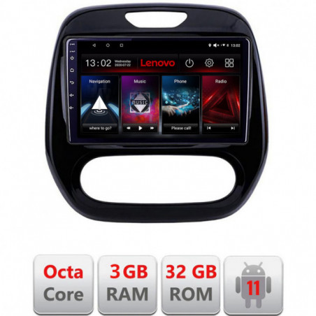 Navigatie dedicata Lenovo Renault Captur 2013-2020  Android radio gps internet Octa Core 3+32 KIT-captur-v2+EDT-E509